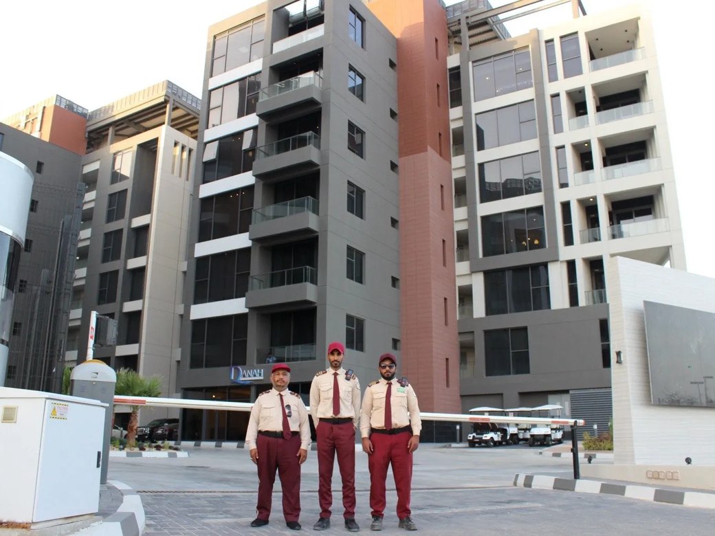 Artal security officers at a residential compound gate